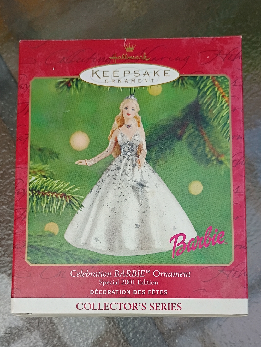 Barbie Keepsake Ornament in White and Silver